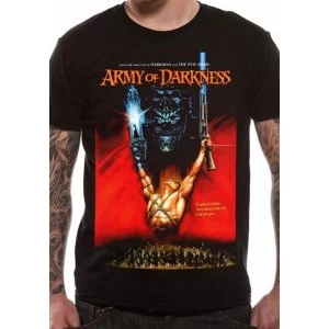 Image of Army Of Darkness - Unisex Large Poster T-Shirt (Black)