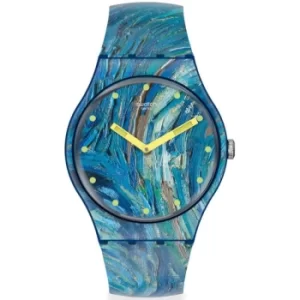 Image of Unisex Swatch The Starry Night By Vincent Van Gogh MoMa Watch