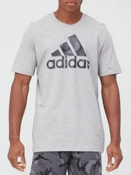 Image of Adidas Camo T-Shirt - Medium Grey Heather
