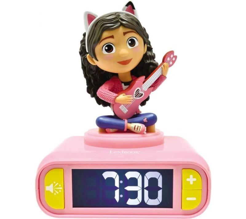 Image of LEXIBOOK RL800GDH Nightlight Alarm Clock - Gabby's Dollhouse, Patterned,Pink 3380743105307