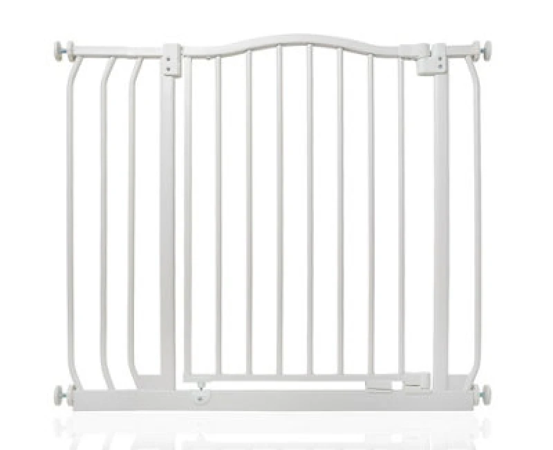 Image of Safetots Curved Top Safety Gate, 80Cm - 89Cm, Matt White, Pressure Fit Stair Gate