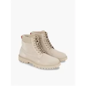 Image of Calvin Klein Jeans Eva Mid Laceup Boot Suede - White