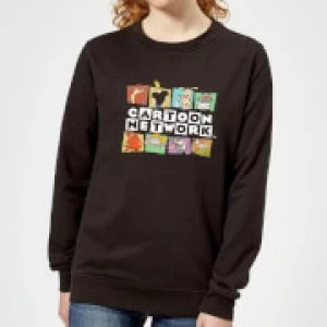 Image of Cartoon Network Logo Characters Womens Sweatshirt - Black