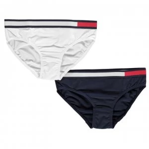 Image of Tommy Hilfiger Flag Band Bikini Briefs - White/Navy