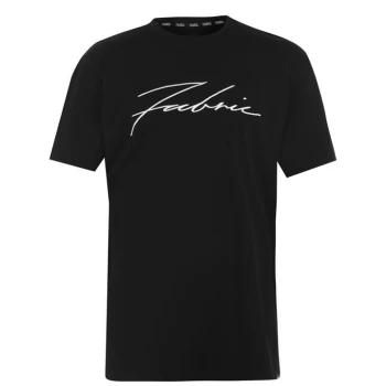 Image of Fabric Logo T Shirt - Black