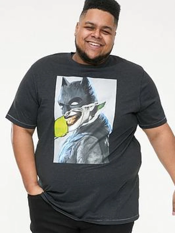 Image of D555 by Duke D555 Mens Big Size Official Batman Printed T-Shirt Size: