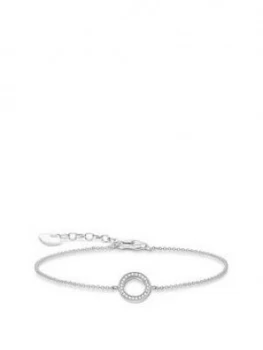 Image of Thomas Sabo Sterling Silver Cubic Zirconia Open Classic Circle Bracelet
