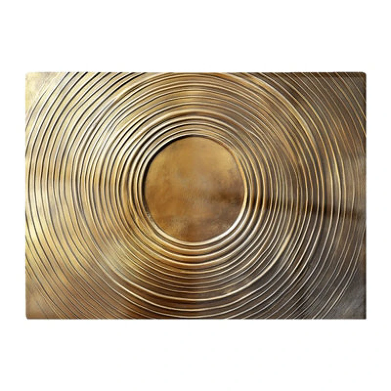 Image of Warren Reed Designer Golden Metallic Circles Chopping Board