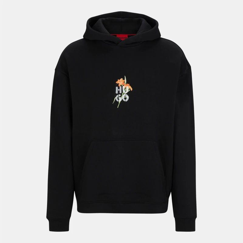 Image of Hugo Mens Diblossomy Hoodie Black 001 male S