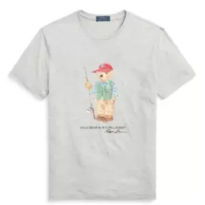 Image of Polo Ralph Lauren Bear Print T Shirt - Grey
