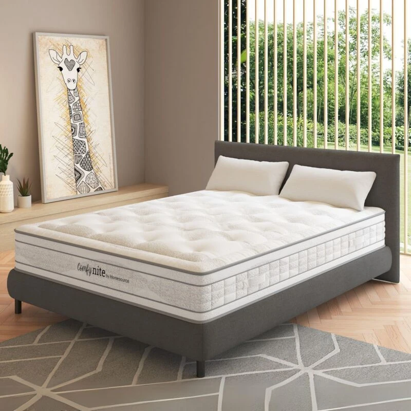 Image of HOME SOURCE Pocket Sprung Luxury Quilted Mattress 4ft Small Double Medium Firmness 28cm Deep MATLYR4FT