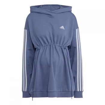 Image of adidas Essentials Cotton 3-Stripes Hoodie (Maternity) Wom - Orbit Violet / White