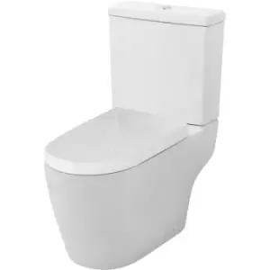 Image of Nuie - Provost Close Coupled Toilet Push Button Cistern 670mm Projection - Excluding Seat