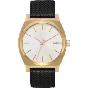 Image of Ladies Nixon The Medium Time Teller Leather Watch