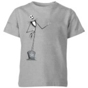 Image of The Nightmare Before Christmas Jack Skellington Full Body Kids T-Shirt - Grey - 5-6 Years