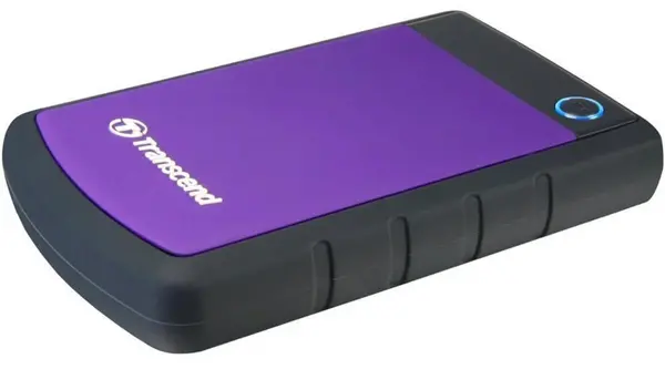 Image of Transcend StoreJet 25H3P 1TB Mobile External Hard Drive in Purple