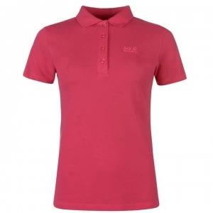 Image of Jack Wolfskin Pique T Shirt Ladies - Fuchsia