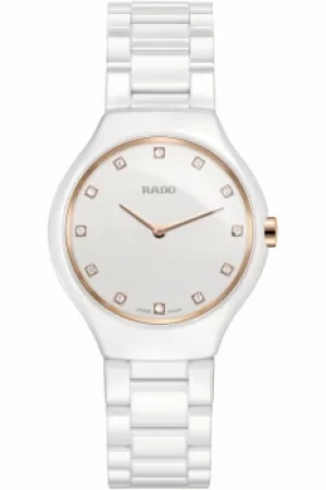 Image of Ladies Rado True Thinline Ceramic Diamond Watch R27958722
