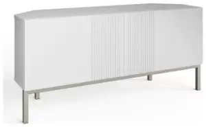 Image of Frank Olsen Iona 2 Door Corner TV Unit - White