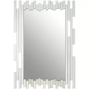 Image of Premier Housewares - Wall Mirror Bathroom / Bedroom / Hallway Wall Mounted Mirrors With Asymmetrical Design / Glass Mirrors For Living Room 3 x 110 x