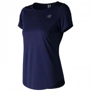 Image of New Balance Core Running T Shirt Ladies - Navy