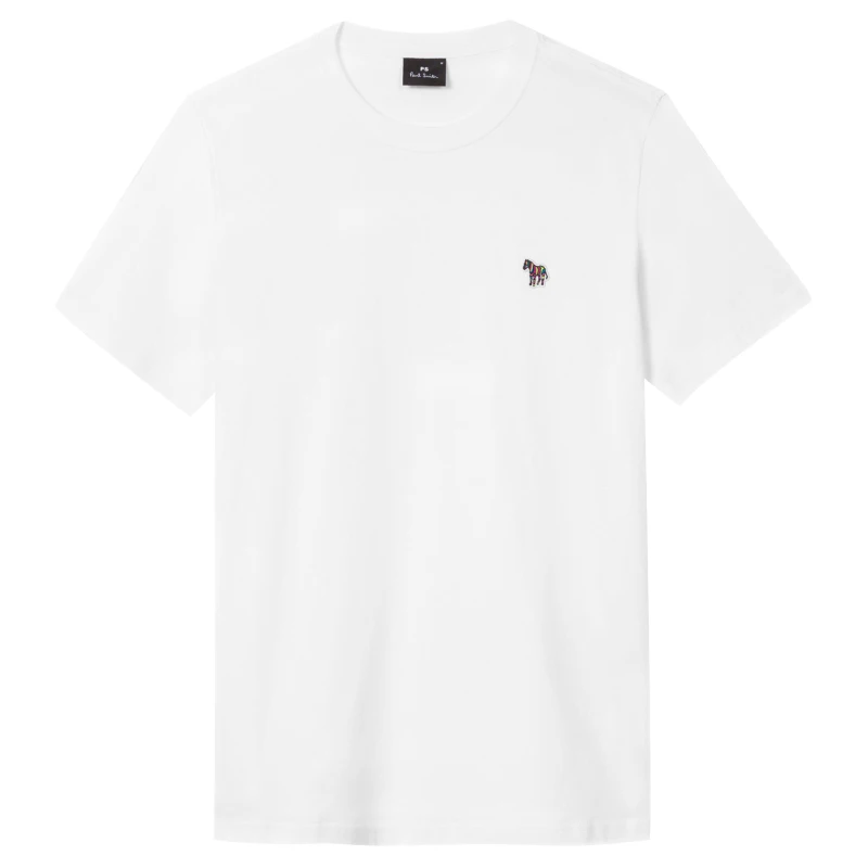 Image of Paul Smith Zebra Crew Neck T-Shirt - White White S
