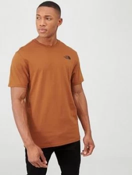 Image of The North Face Short Sleeve Redbox T-Shirt - Caramel, Caramel, Size S, Men