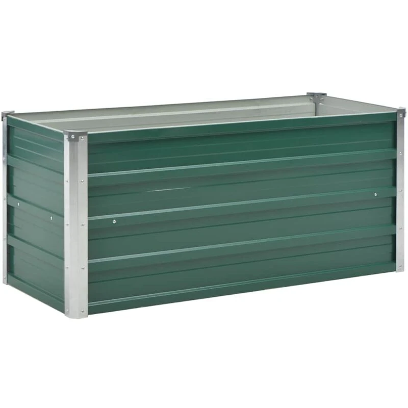 Image of VIDAXL Garden Raised Bed Galvanised Steel 100x40x45cm Green Vidaxl 44855