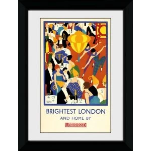 Image of Transport For London Brightest London 2 50 x 70 Framed Collector Print