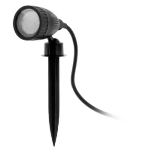 Image of EGLO GU10 Nema Black Outdoor LED Spike Light 3W Warm White IP44 - 93384