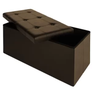 Image of Storage Bench Brown 80x40x40cm Foldable