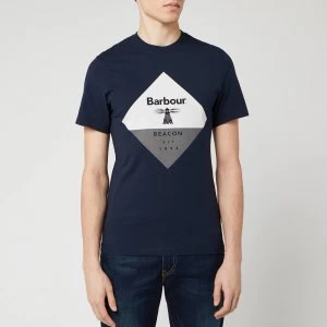 Image of Barbour Beacon Mens Diamond T-Shirt - Navy - M