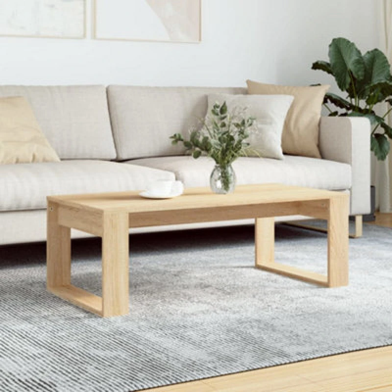 Image of Vidaxl Coffee Table Sonoma Oak 102X50X35cm Engineered Wood, Brown 823361