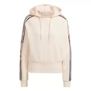 Image of adidas Allover Print Hoodie Womens - Ecru Tint / Multicolor / Purpl