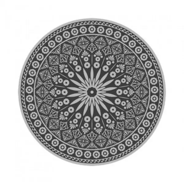 Image of Fallen Fruits Round Outdoor Rug Grey