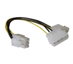 Image of DYNAMODE 4-Pin Molex to 6-Pin PCle Cable - 10cm