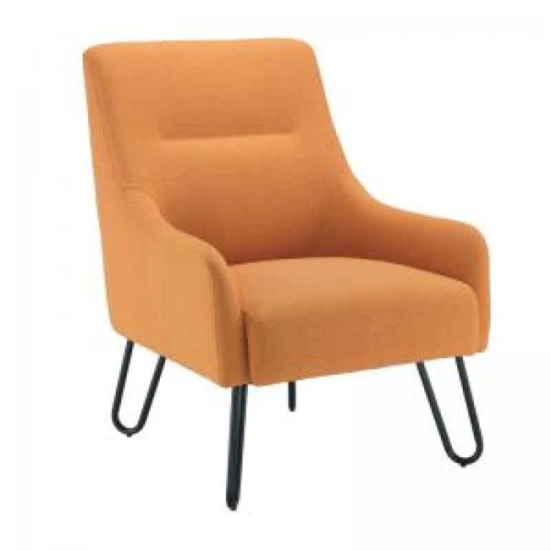 Image of Jemini Daveen Reception Wire Frame Armchair 650x800x860mm Mustard KF70022