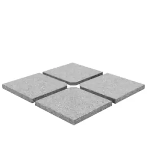 Image of Vidaxl Umbrella Weight Plates 4 Pcs Grey Granite Square 100 Kg