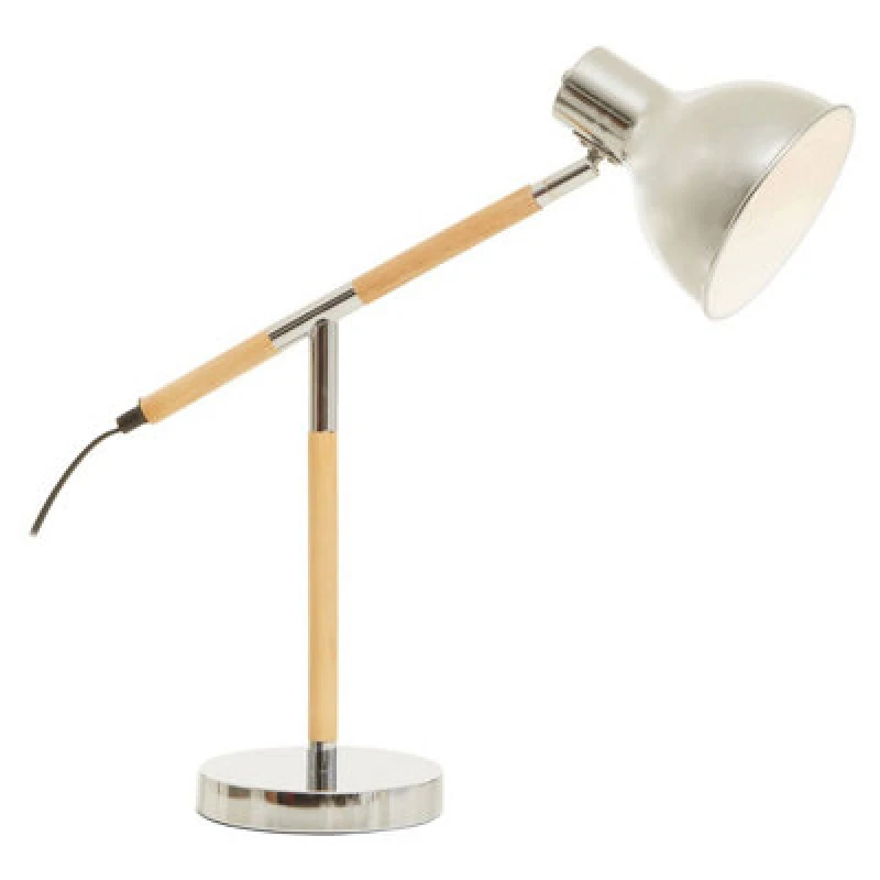 Image of Orsina Chrome Finish Table Lamp, Adjustable Height Lamp, Easy-To-Use Chrome Table Lamp, Focused Office Lamp