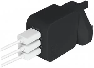 Image of Juice USB 2.0/3.0 Triple Wall Charger - Black