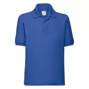 Image of Fruit Of The Loom Childrens/Kids Unisex 65/35 Pique Polo Shirt (7-8) (Royal)