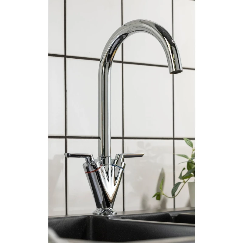 Image of Abode Volo Dual Lever Mixer Tap - Chrome ACT3011 Chrome
