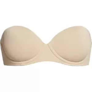 Image of Calvin Klein Push Up Strapless Bra - Beige