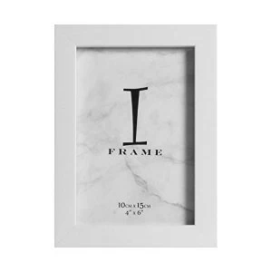 Image of 4" x 6" - iFrame White Plastic Photo Frame
