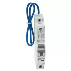 Image of Lewden 40A 1 Module Single Pole A Class Type B RCBO 6Ka 30mA - RCBO-40-30-SPA