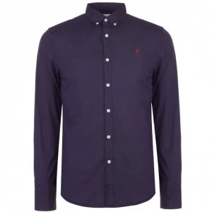 Image of Farah Vintage Farah Farley Slim Fit Shirt - Navy 412