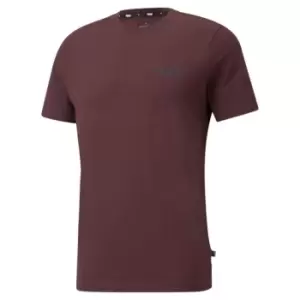 Image of Puma Small Logo T Shirt Mens - Brown