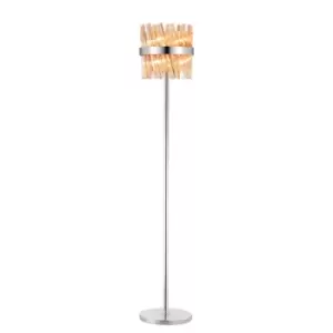 Image of Lysander 8 Light G9, Floor Lamp, Polished Nickel, Amber