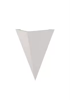 Image of Triangle Flush Wall Lamp, 1 x G9, White Paintable Gypsum