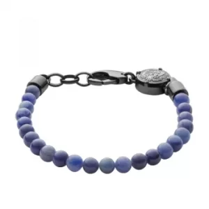 Image of Mens Diesel Black Ion-plated Steel Bracelet